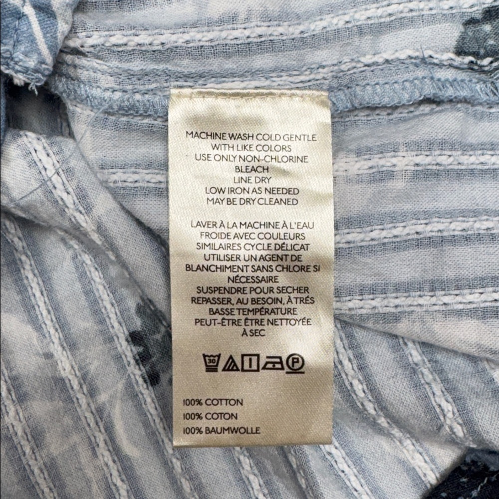 Pilcro Light Blue Floral Button-Down Shirt - Picture 11 of 12